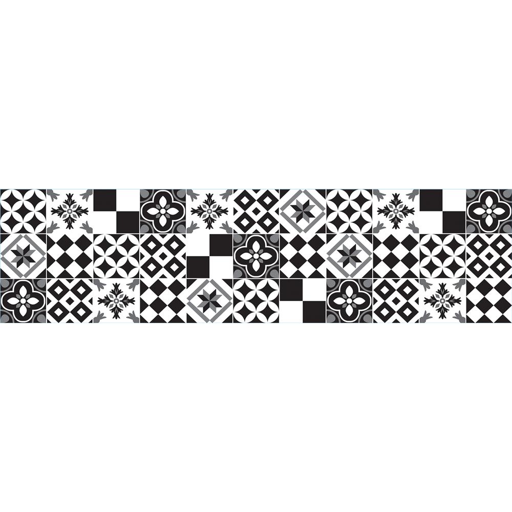 Home Decor Line by Brewster CR-67312 Black and White Azulejos Backsplash