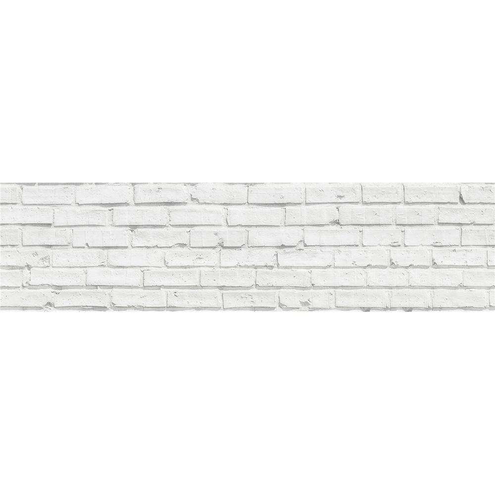 Home Decor Line by Brewster CR-67319 White Bricks Backsplash