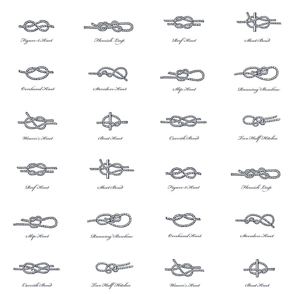 Brewster DD136462 Design Department Marius Off-White Sailors Knots Wallpaper