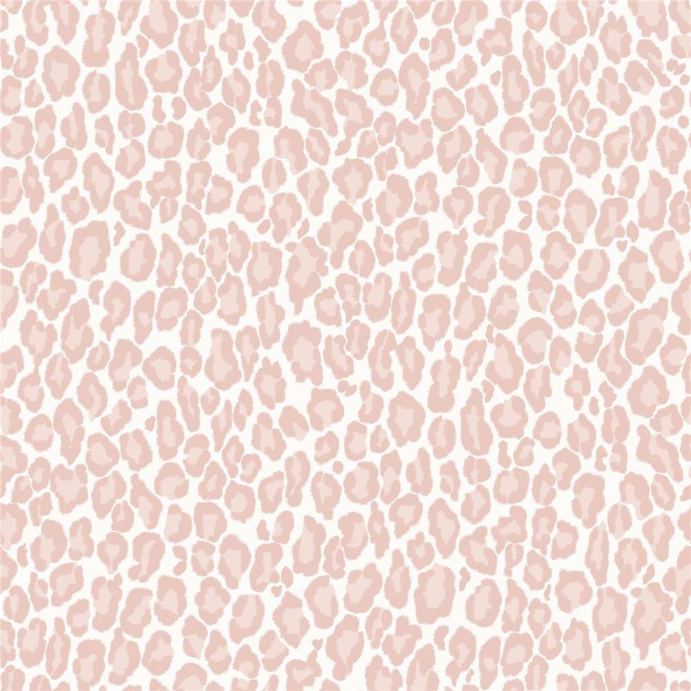 ESTA Home by Brewster DD139150 Design Department Cicely Pink Leopard Skin Wallpaper in Pink