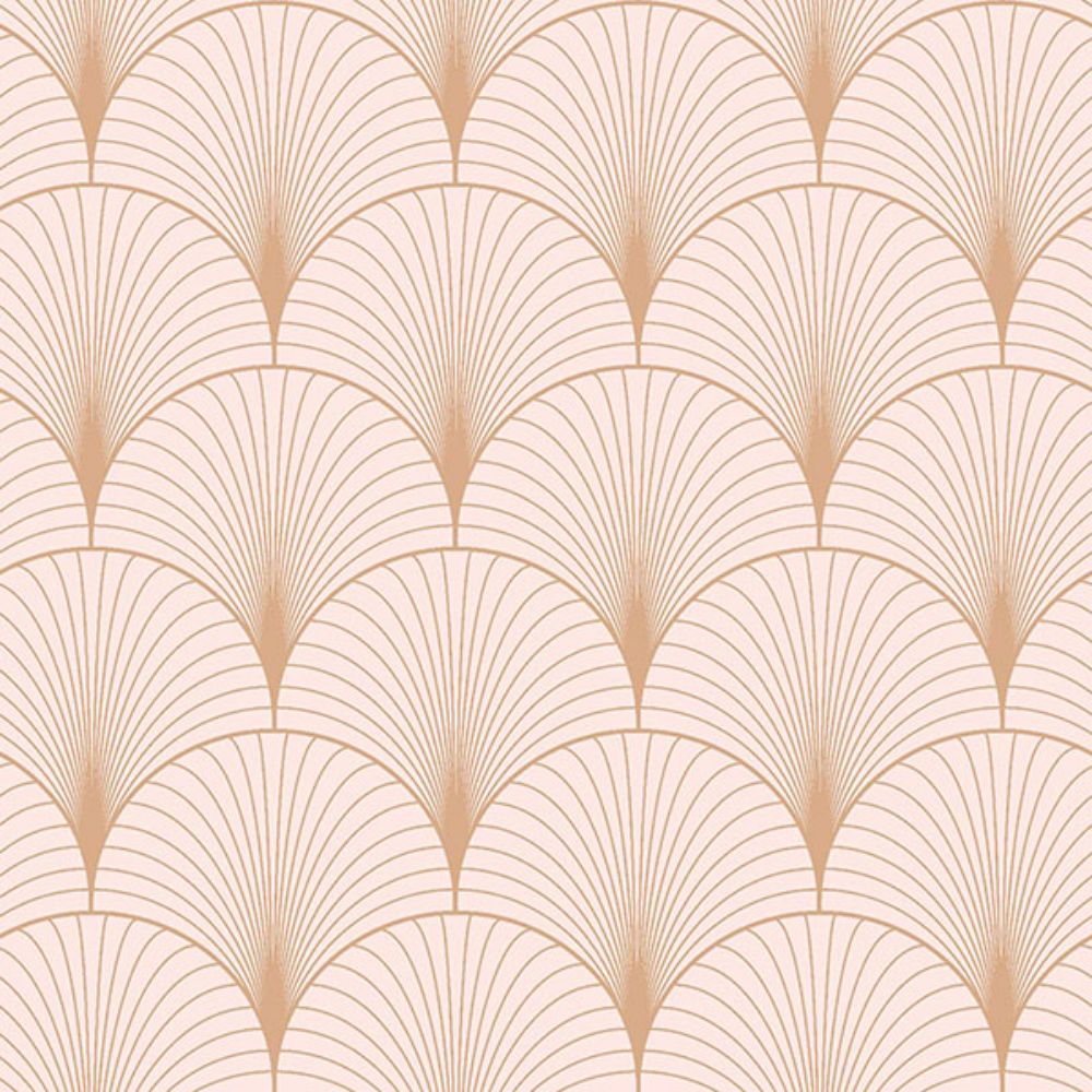ESTA Home by Brewster DD139229 Lempicka Pink Art Deco Motif Wallpaper