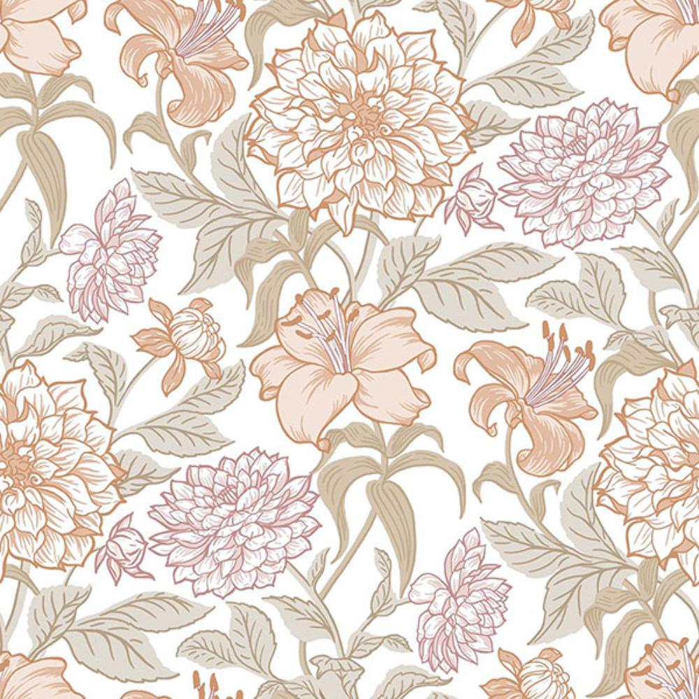 ESTA Home by Brewster DD139612 Persephone Pastel Spring Blossoms Wallpaper