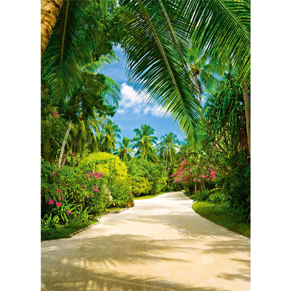 Ideal Décor by Brewster DM438 Tropical Pathway Wall Mural