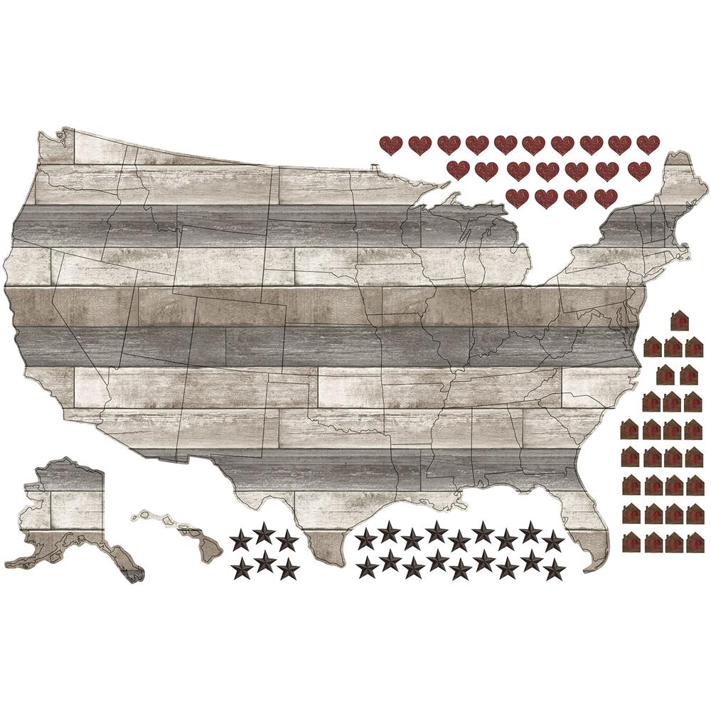 WallPops by Brewster DWPK2178 Country Living US Map Decal