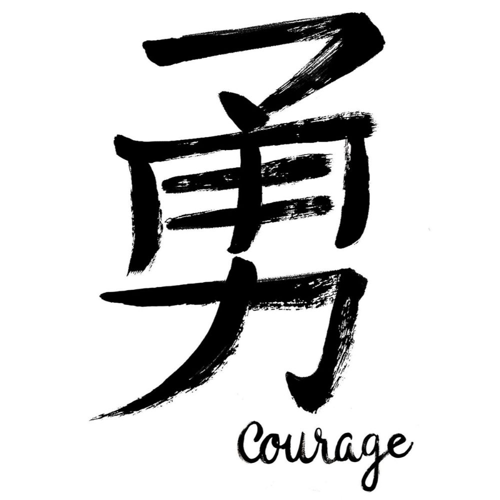 WallPops By Brewster DWPK3699 Courage Chinese Character Wall Art Kit