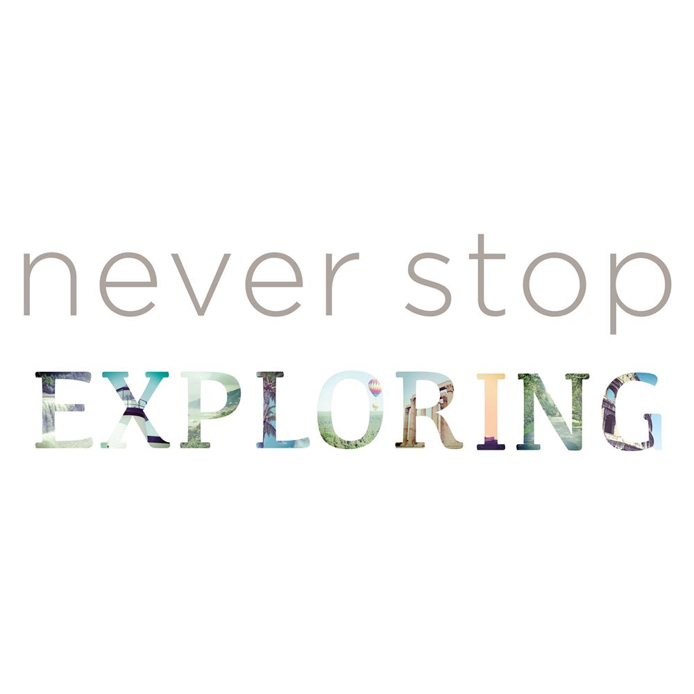 WallPops by Brewster DWPQ2146 Never Stop Exploring Wall Quote