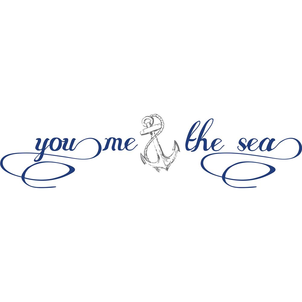WallPops by Brewster DWPQ2168 You, Me & the Sea Wall Quote