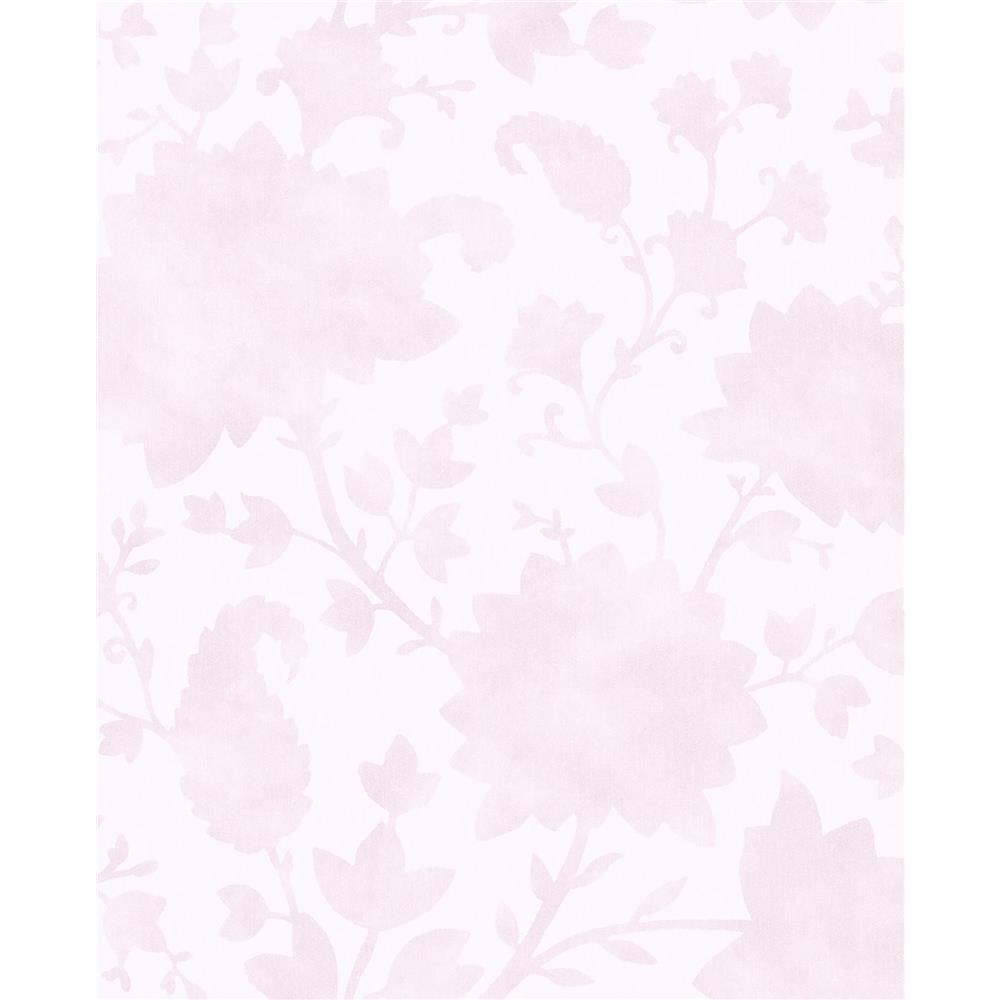Eijffinger by Brewster Botanical EJ363041 Avens Light Pink Floral Wallpaper in Light Pink