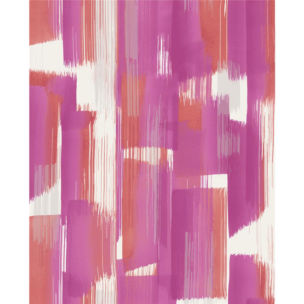 Eijffinger by Brewster Abstract EJ377003 Vilgot Pink Abstract Wallpaper in Pink