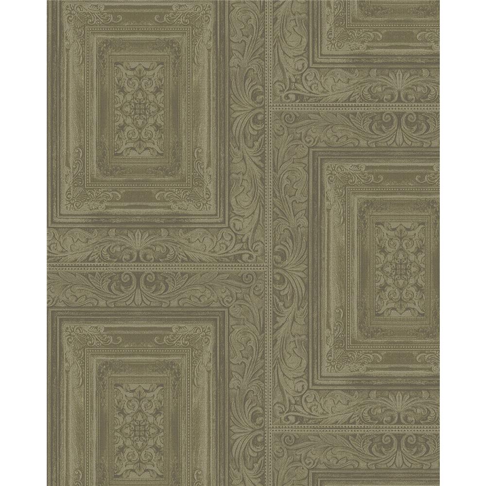 Eijffinger by Brewster Graphics EJ382521 Olsson Moss Wood Panel Wallpaper in Moss