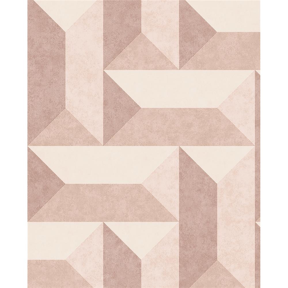 Eijffinger by Brewster Graphics EJ382571 Sigge Light Pink Geometric Wallpaper in Light Pink