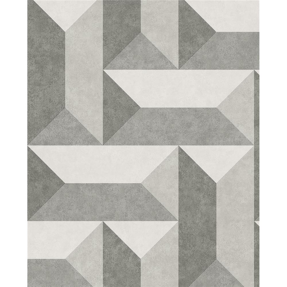 Eijffinger by Brewster Graphics EJ382573 Sigge Dark Grey Geometric Wallpaper in Dark Grey