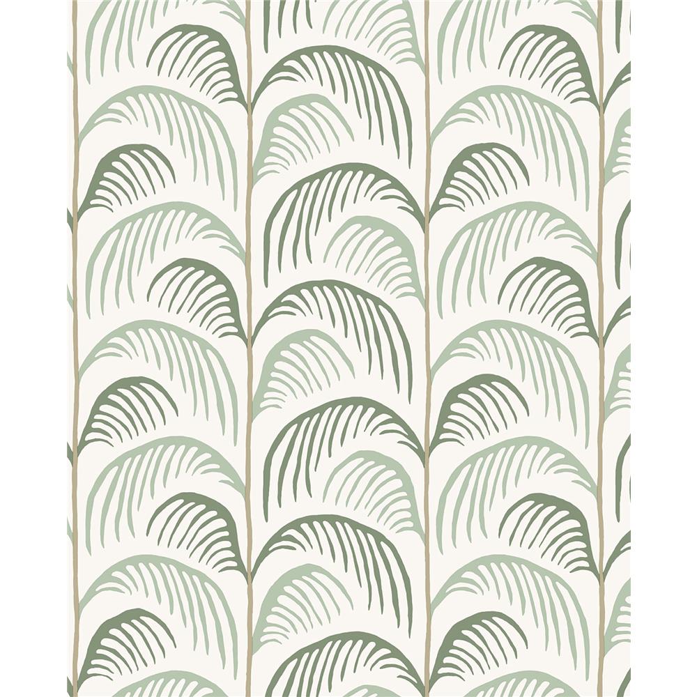 Eijffinger by Brewster Botanical EJ399070 Altruria Green Tree Wallpaper in Green