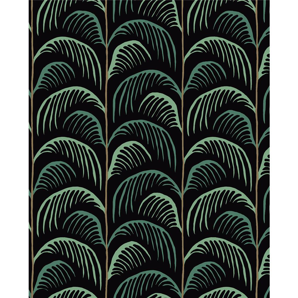 Eijffinger by Brewster Botanical EJ399073 Altruria Black Tree Wallpaper in Black