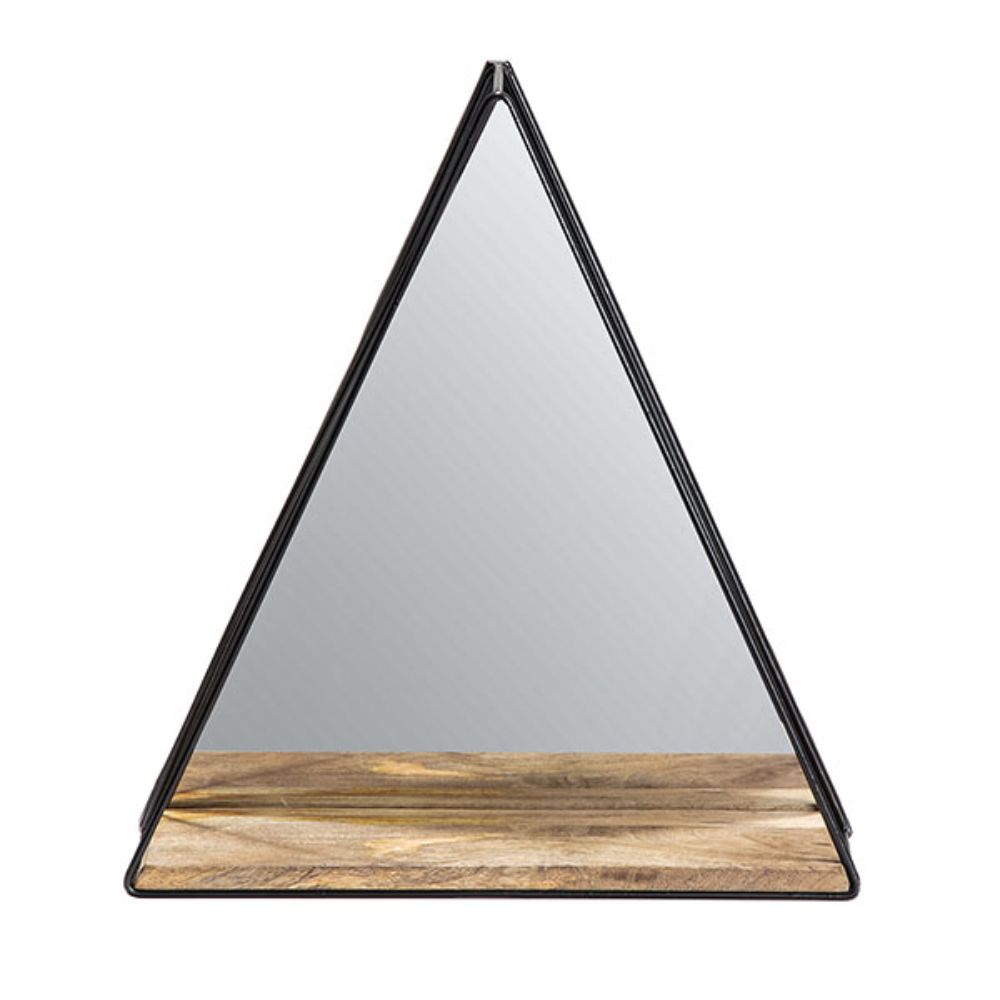 Habitat by Brewster FA3723W Gatana Black Triangle Shelf Mirror