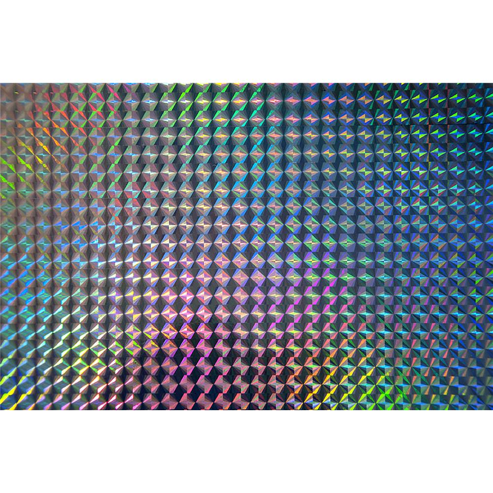 Fablon by Brewster FAB13797 Holographic Silver Mosaic Adhesive Film