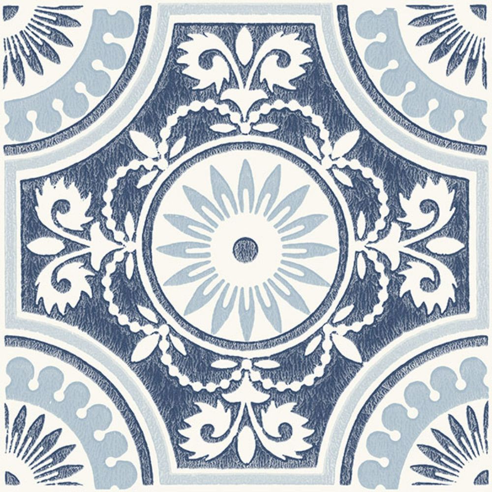 FloorPops by Brewster FP4664 Blue Ezra Peel & Stick Floor Tiles