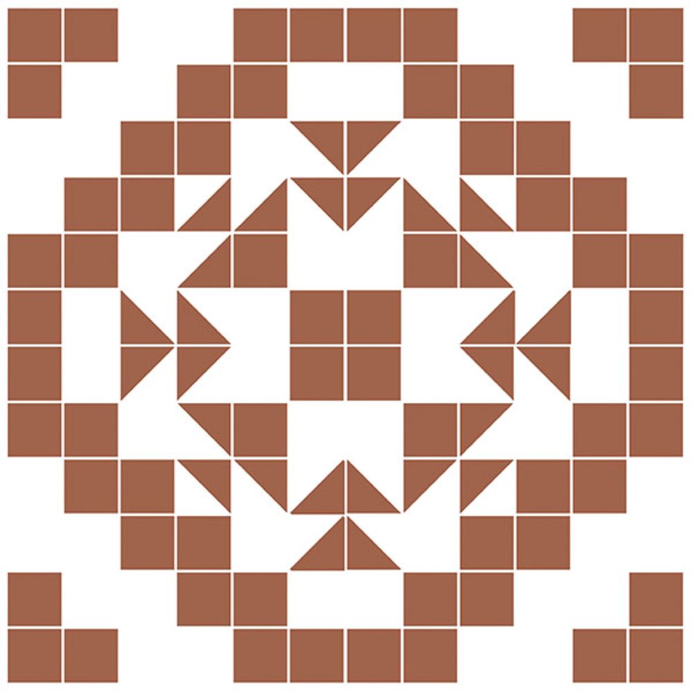 FloorPops by Brewster FP4946 Terracotta Matias Peel & Stick Floor Tiles