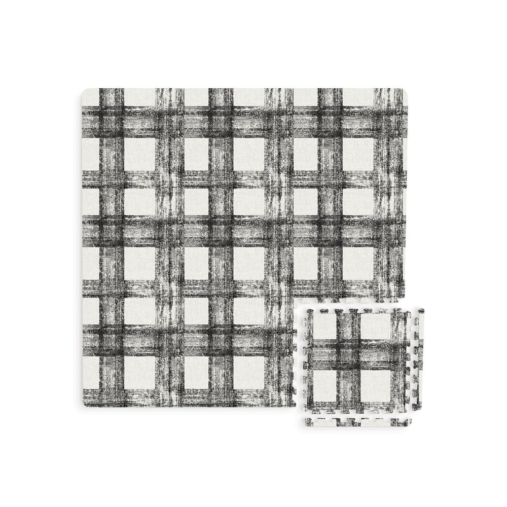 FloorPops by Brewster FPF3751 Sawyer Plaid Interlocking Floor Tiles