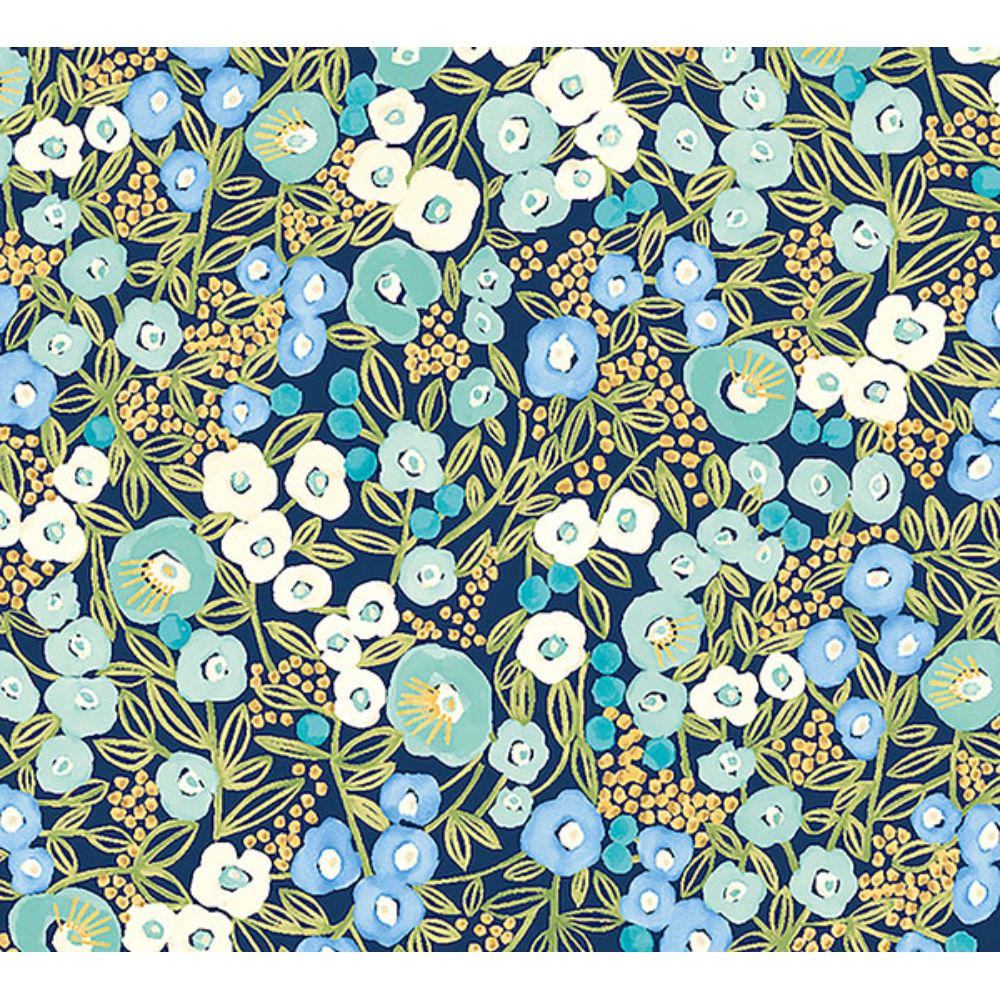 ohpopsi by Brewster GHS50111W Flora Ditsy Blue Garden Wallpaper