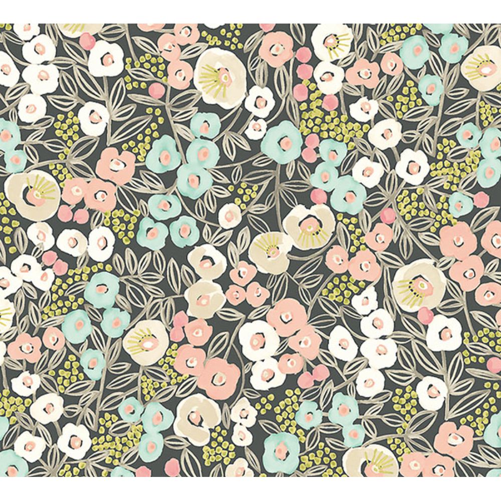 ohpopsi by Brewster GHS50121W Flora Peach Garden Wallpaper