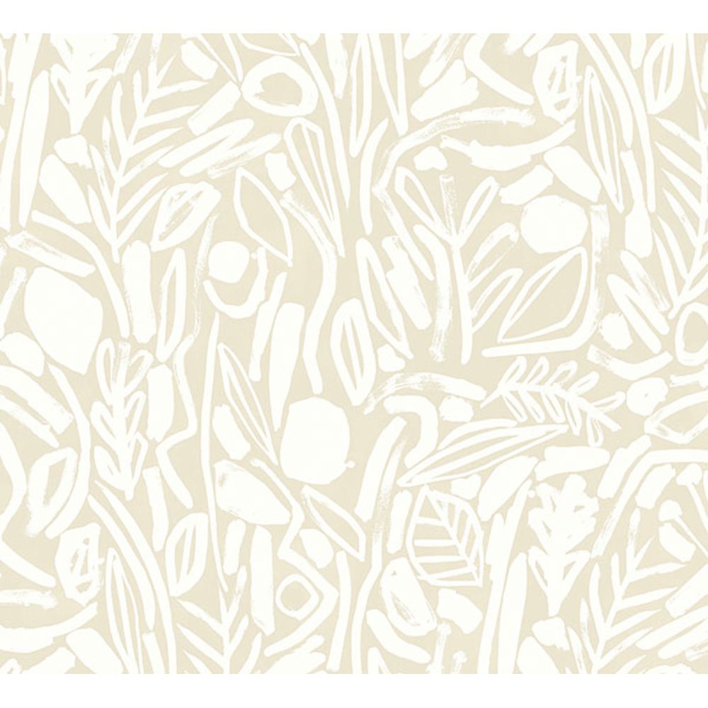ohpopsi by Brewster GHS50141W Verdure Neutral Painted Botanical Wallpaper