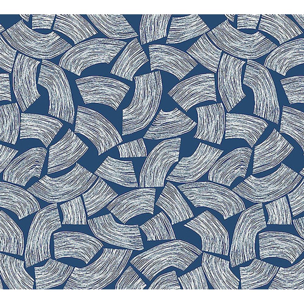 ohpopsi by Brewster GHS50164W Elements Indigo Scribbled Arches Wallpaper