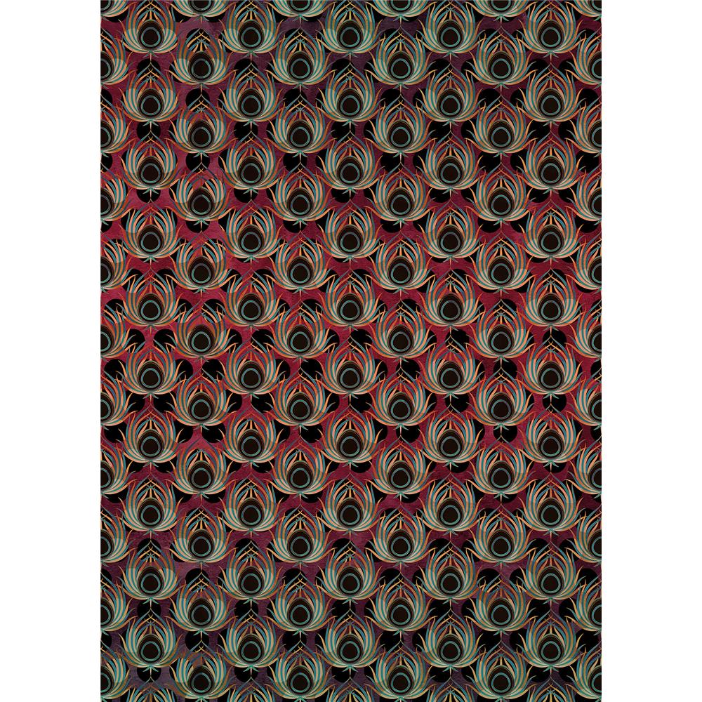 Komar by Brewster HX4-033 Paon Rouge Wall Mural