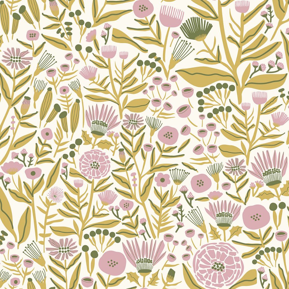 Leah Duncan by Brewster LDS4587 Yellow Marigold Forest Peel & Stick Wallpaper