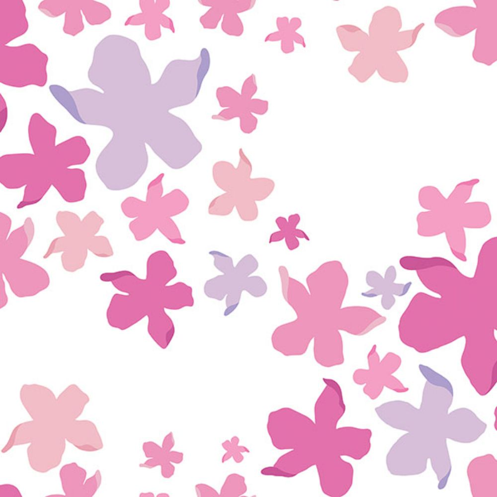 Lele Sadoughi by Brewster LSS4951 Lele Lillies Pink Peel & Stick Wallpaper