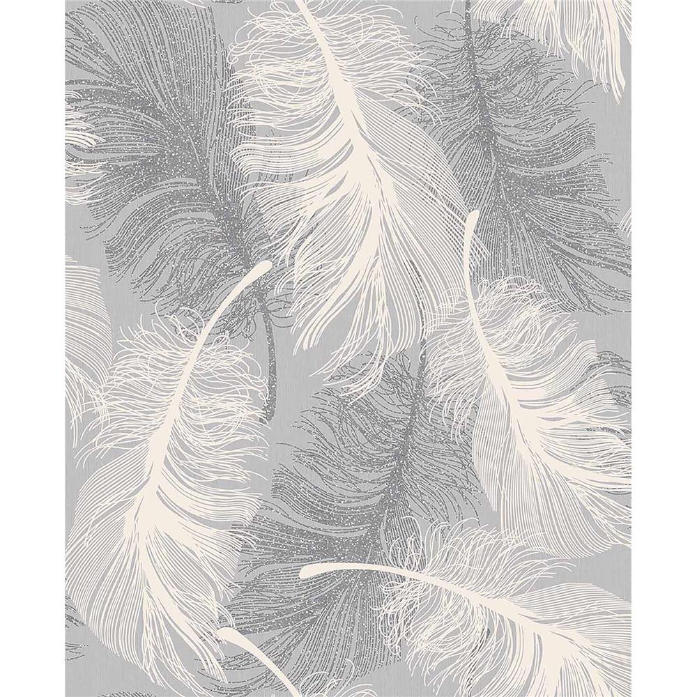 Coloroll by Brewster M0923 CWV Journey Grey Feather Wallpaper