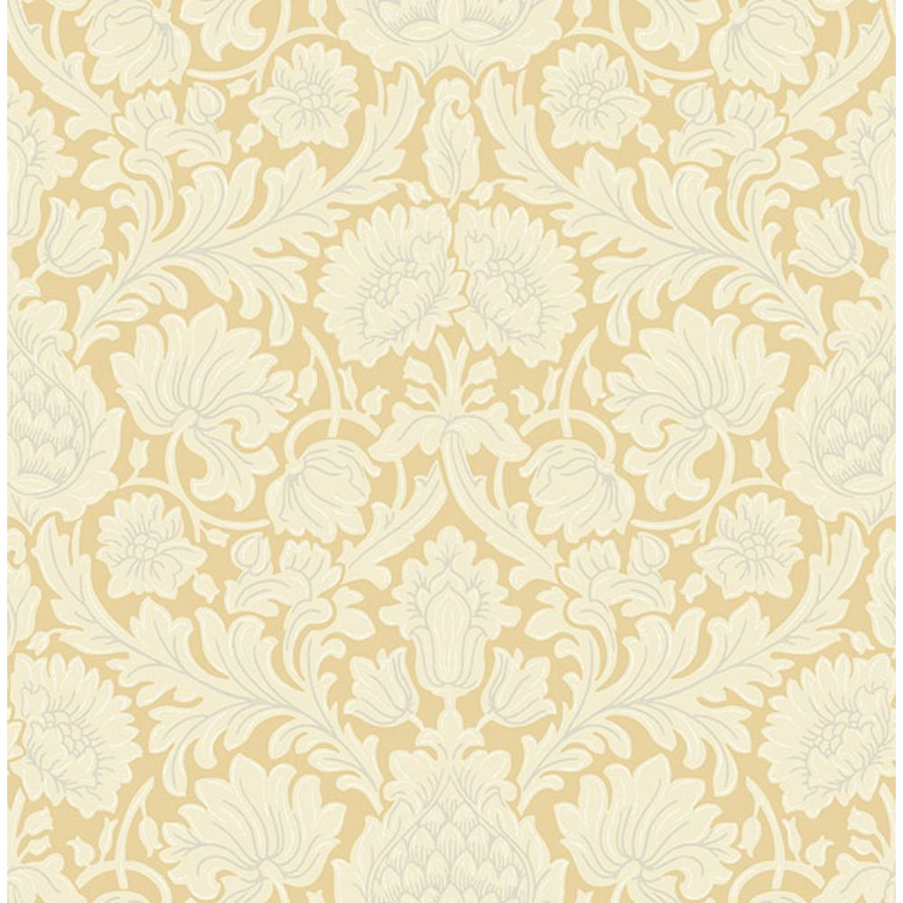 Brewster M1682 Bamburg Mustard Floral Wallpaper
