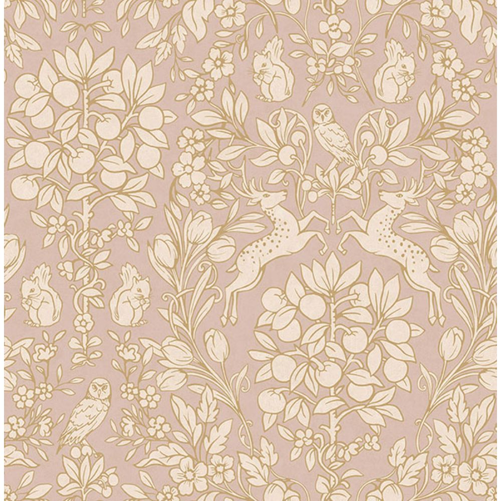 Brewster M1687 Richmond Pink Floral Wallpaper