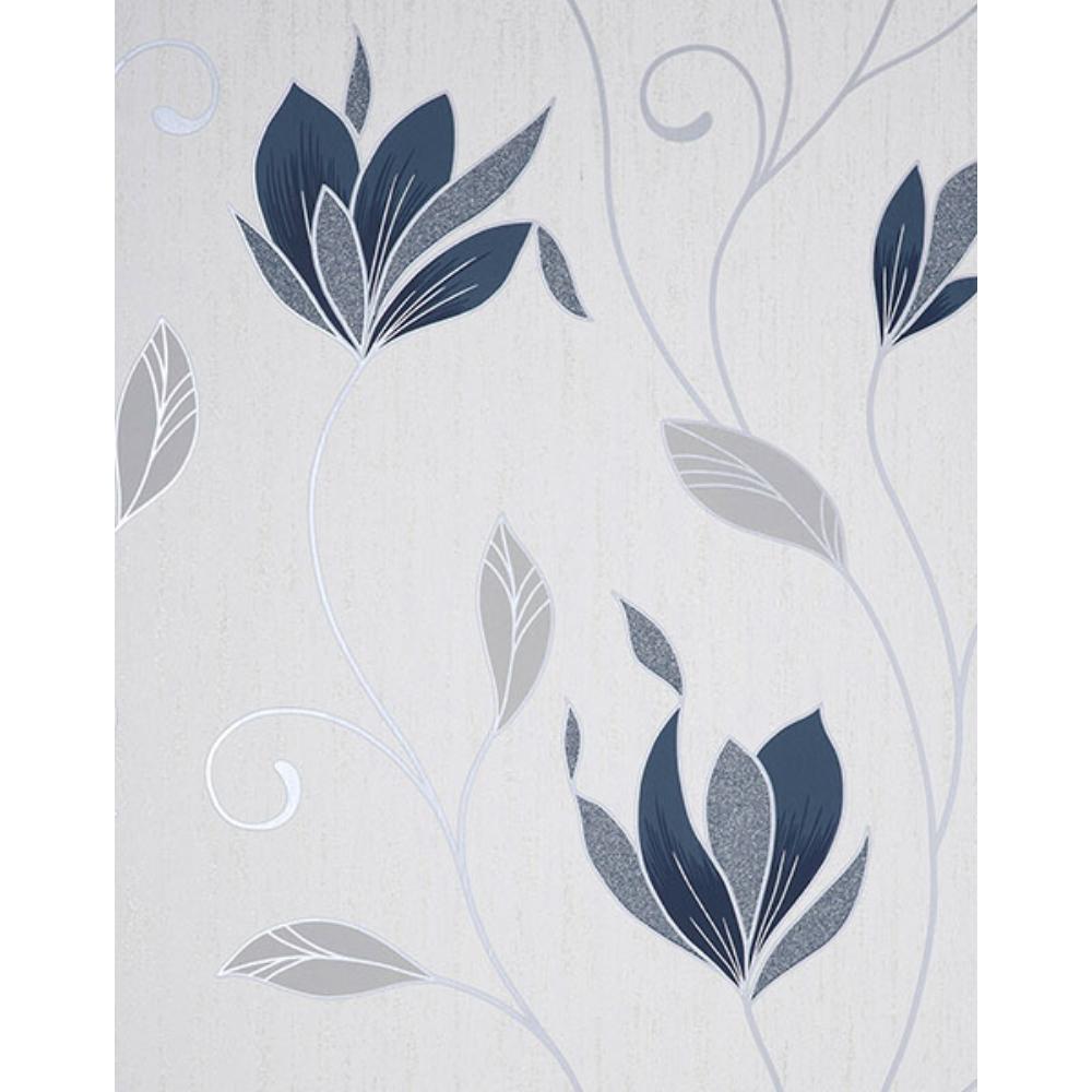 Fine Decor by Brewster M1716 Synergy Navy Floral Wallpaper