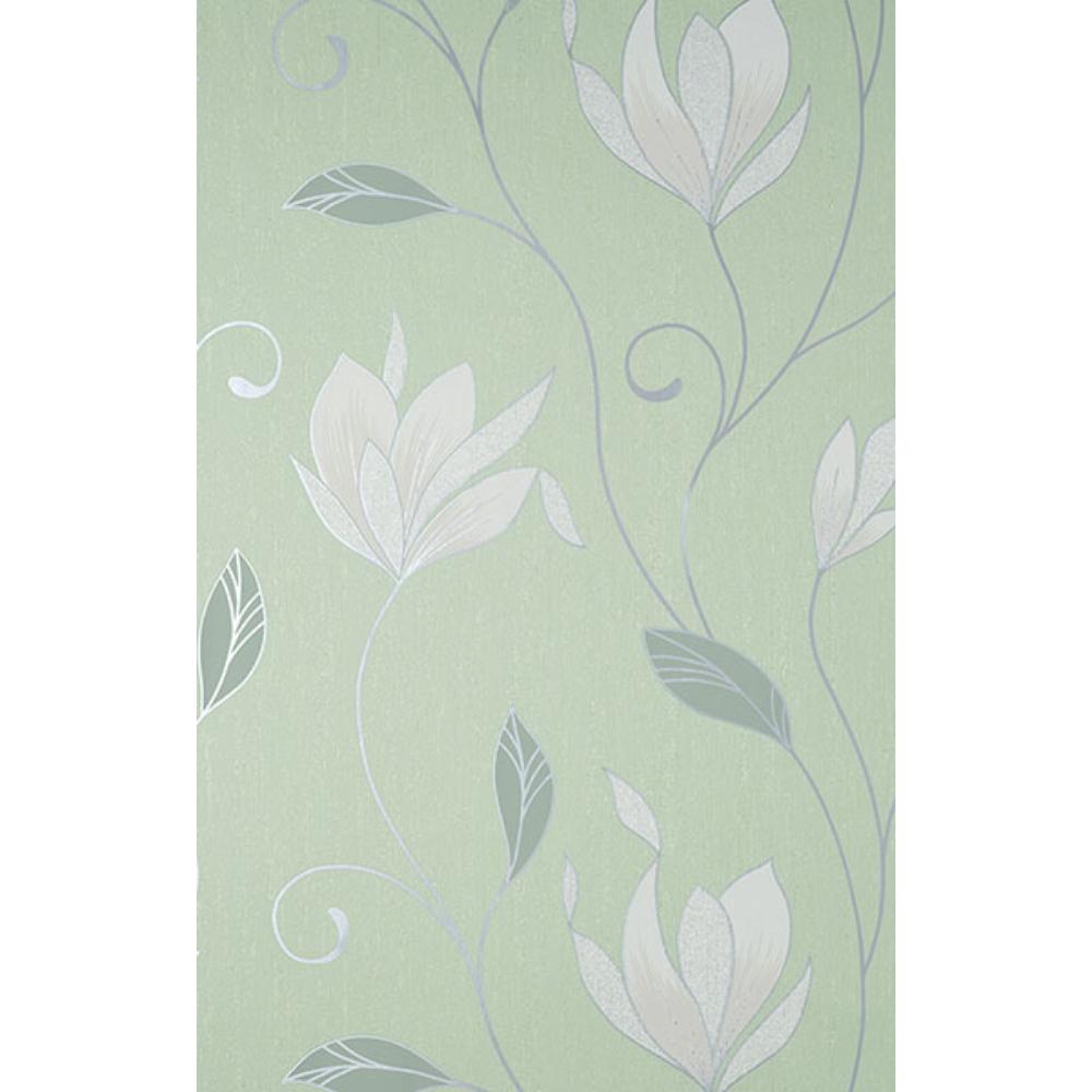 Fine Decor by Brewster M1739 Synergy Light Green Floral Wallpaper