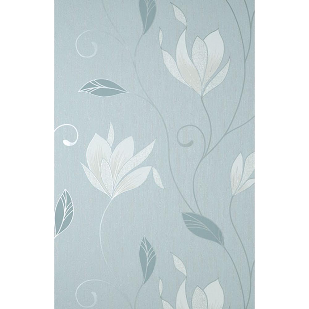 Fine Decor by Brewster M1740 Synergy Light Blue Floral Wallpaper