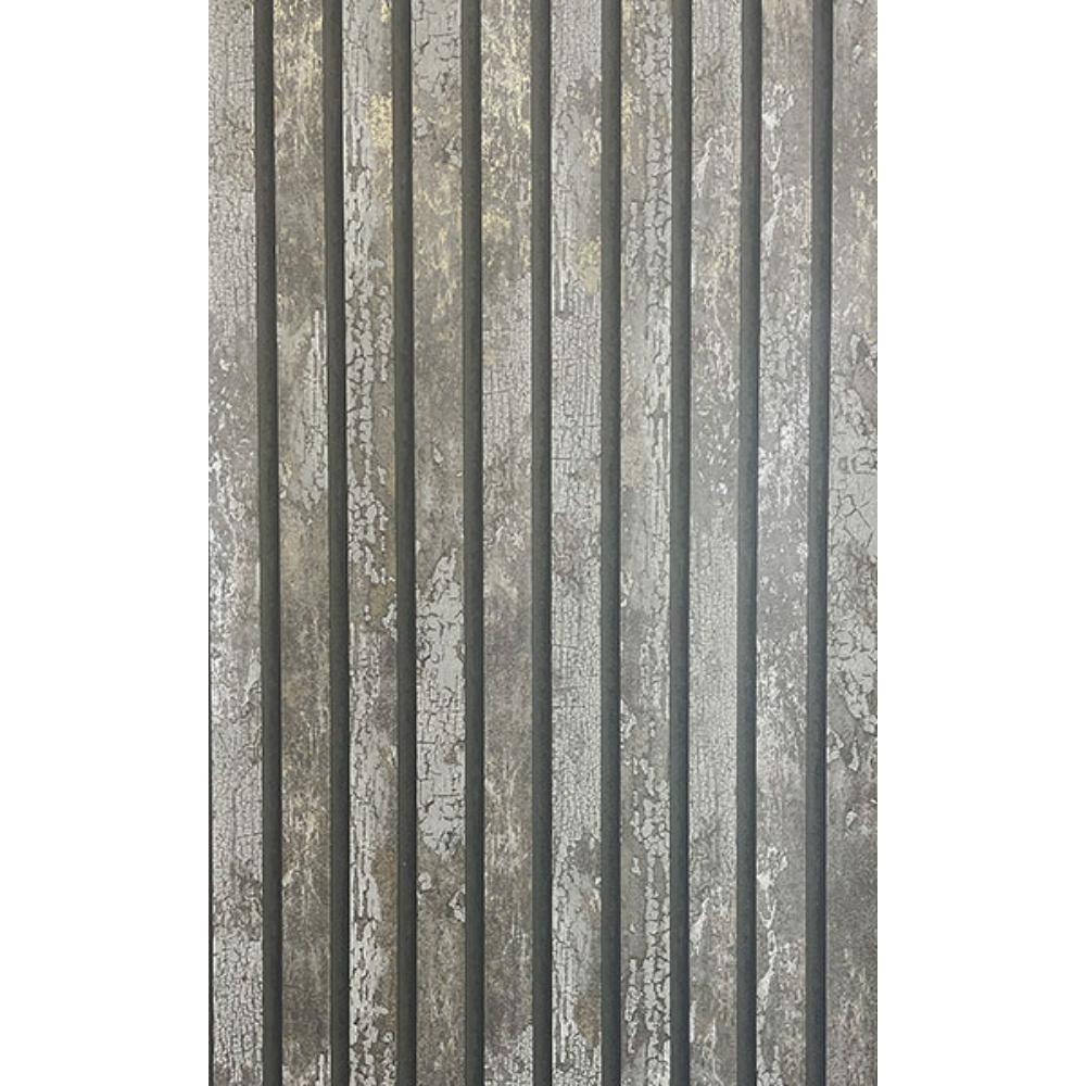 Fine Decor by Brewster M1751 Oxidize Grey Vertical Slats Wallpaper