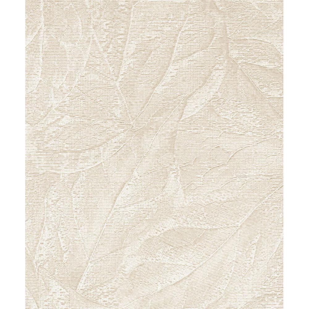 Fine Decor by Brewster M95662 Aspen Bone Leaf Wallpaper