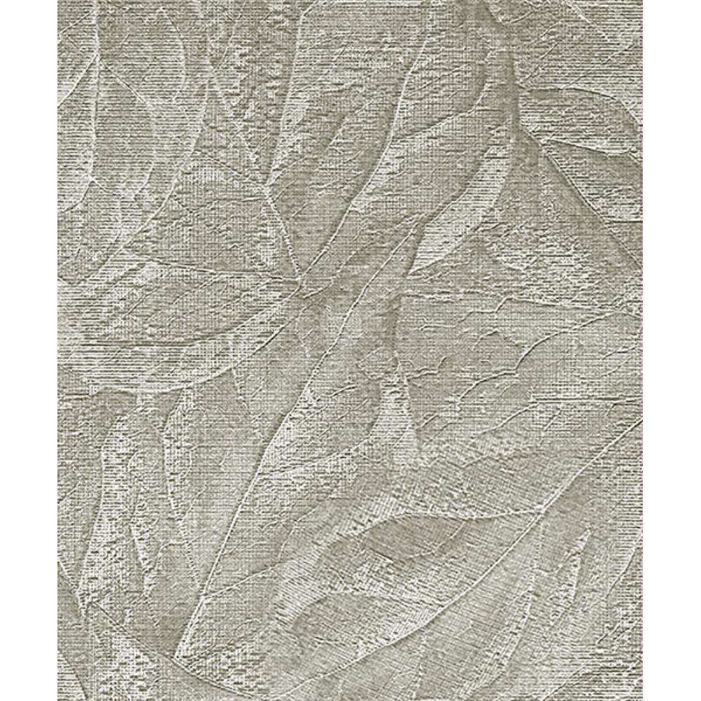 Fine Decor by Brewster M95663 Aspen Sterling Leaf Wallpaper