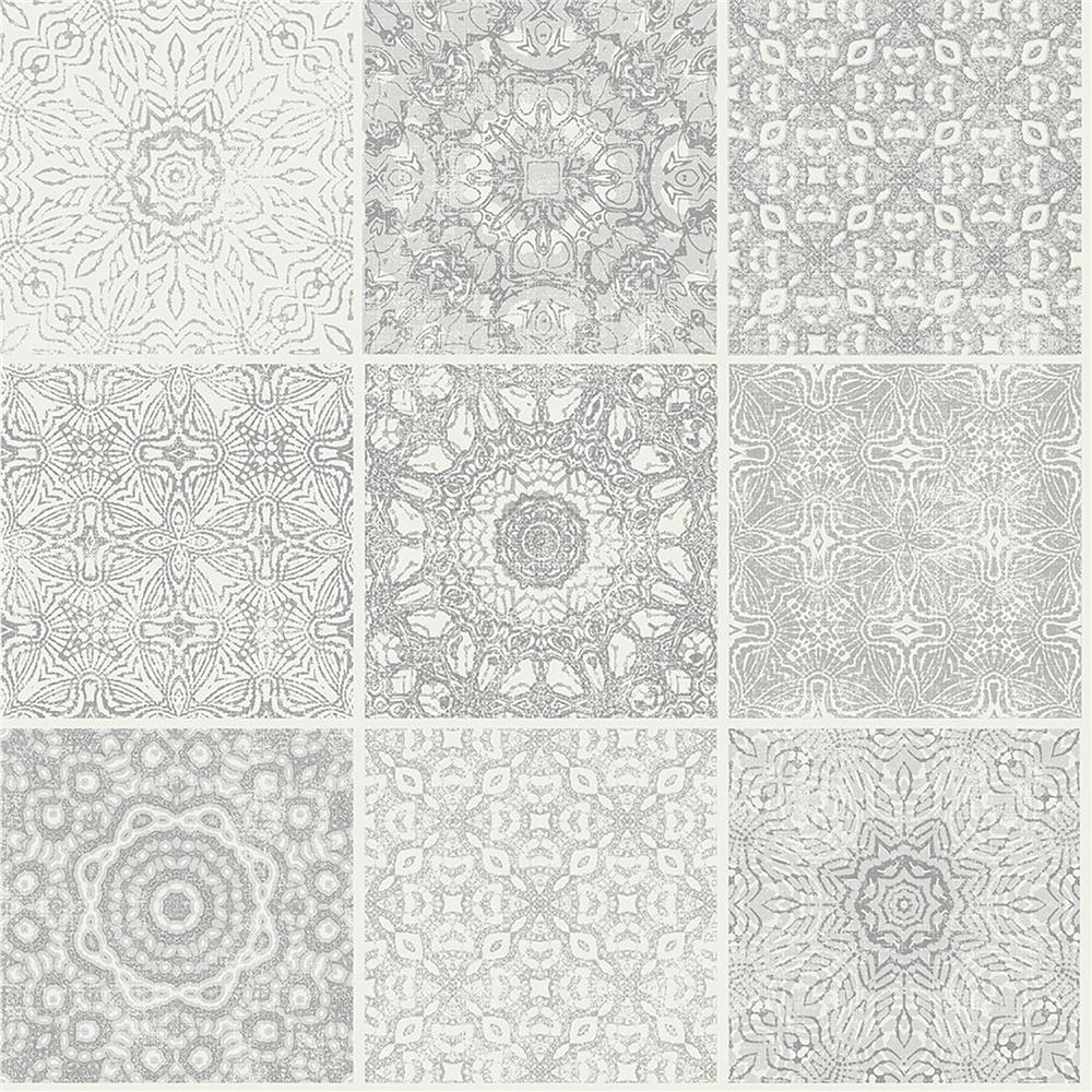 Midbec by Brewster MD21032 Tile Grey Mosaic Wallpaper