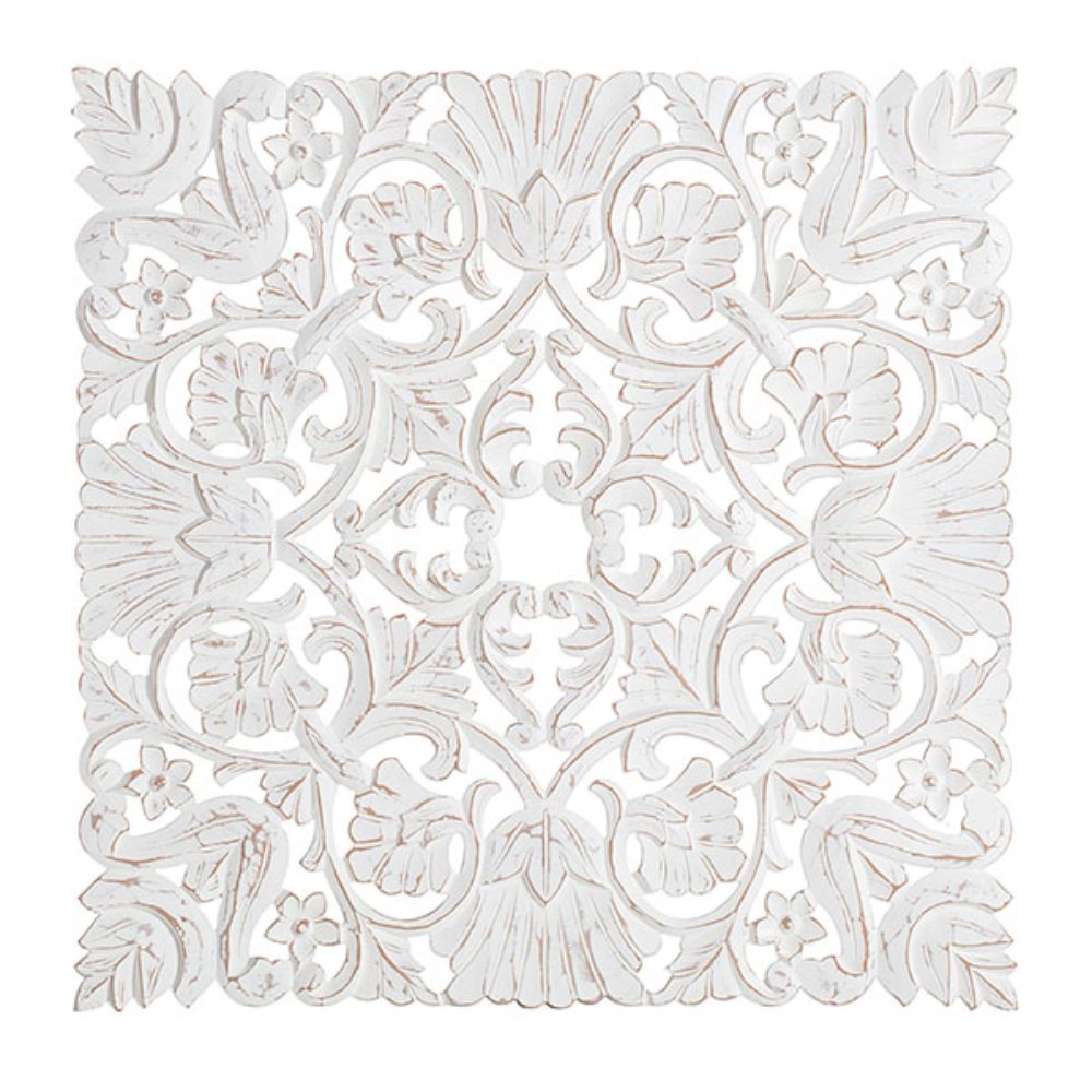 Fetco by Brewster ME3794W Bayton White 30-in. Square Medallion