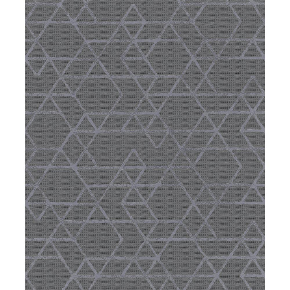 Marburg by Brewster MG30822 Montego Dark Grey Geometric Wallpaper