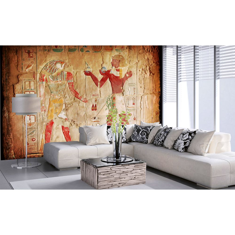 Dimex By Brewster MS-5-0052 Egypt Painting Wall Mural in Oranges