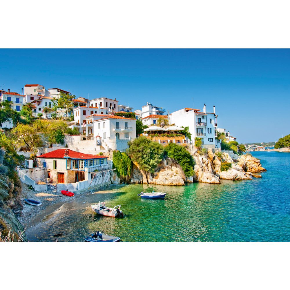 Dimex By Brewster MS-5-0197 Greece Coast Wall Mural in Multicolor