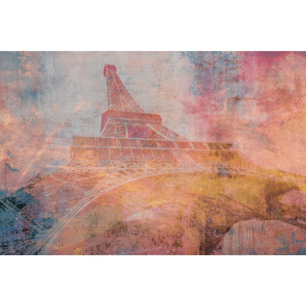 Dimex By Brewster MS-5-0376 Eiffel Tower Abstract Wall Mural in Multicolor