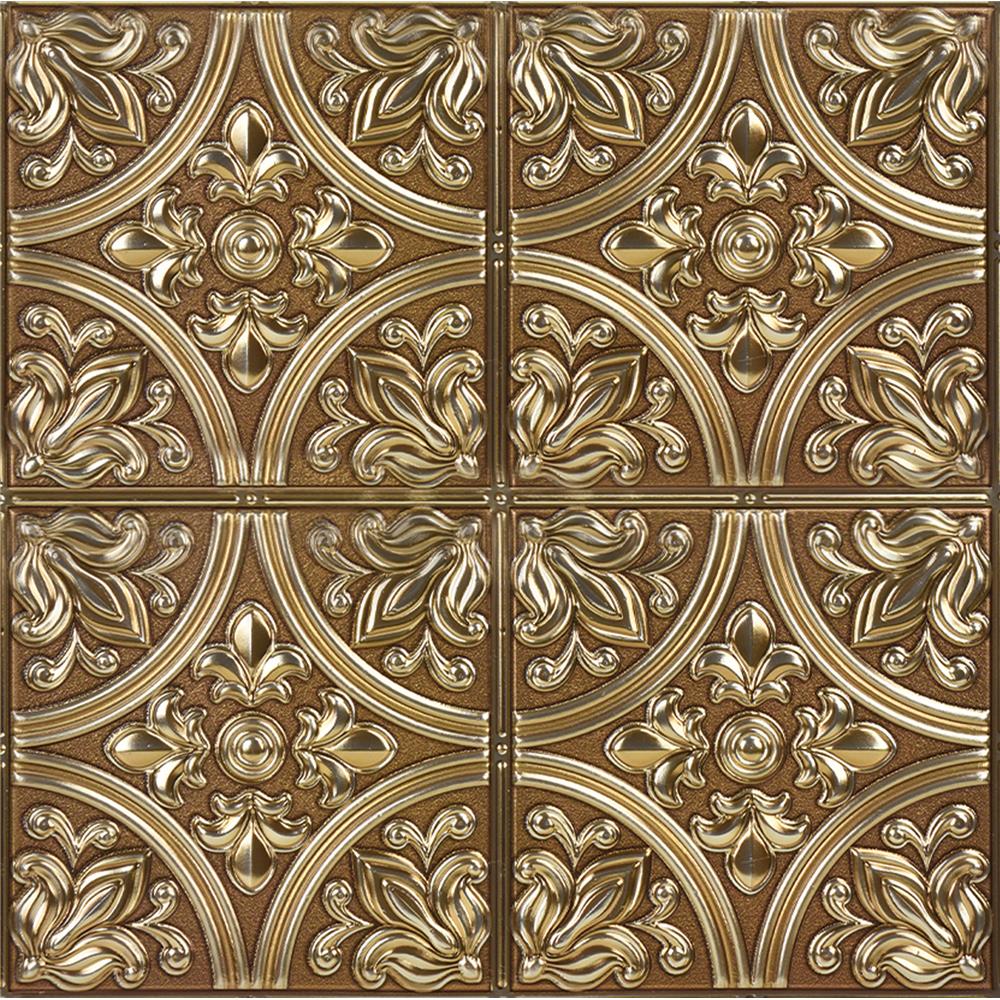 InHome by Brewster NH2987 Chelsea Bronze Peel & Stick Tin Tiles