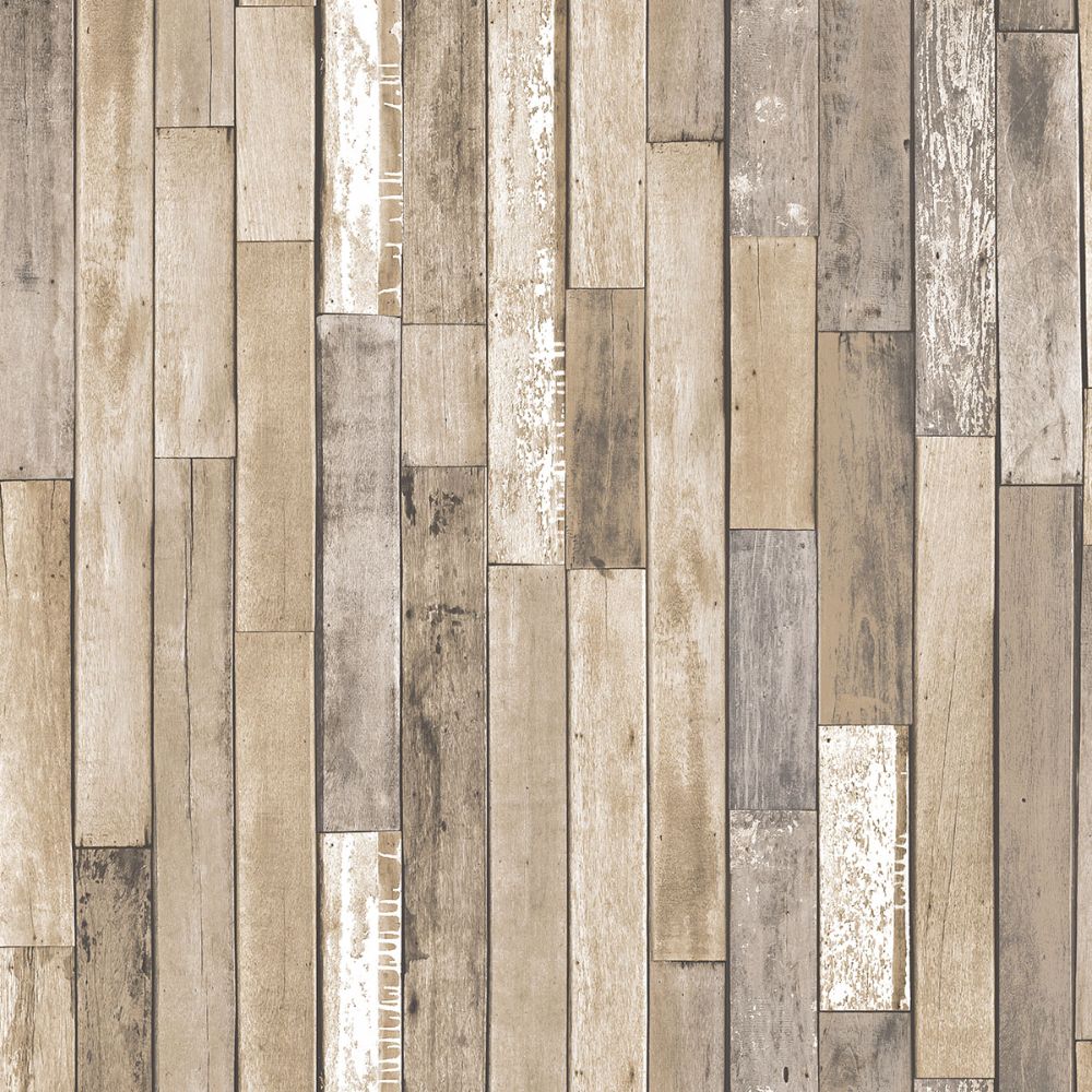 InHome By Brewster NH3057 Weathered Plank Barn Peel & Stick Wallpaper
