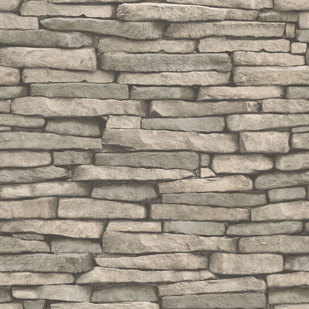 InHome By Brewster NH3059 Hickory Creek Stone Peel & Stick Wallpaper
