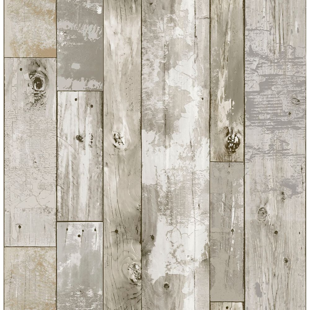 InHome By Brewster NH3552 Driftwood Peel & Stick Wallpaper