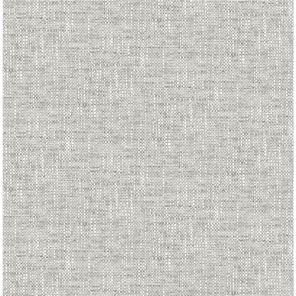 NuWallpaper by Brewster NU2873 Grey Poplin Texture Peel & Stick Wallpaper